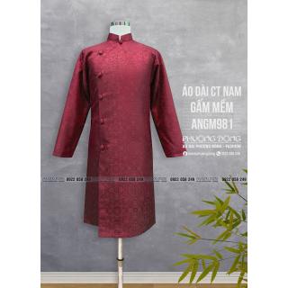 Áo Dài Cách Tân Nam Gấm ANGM981